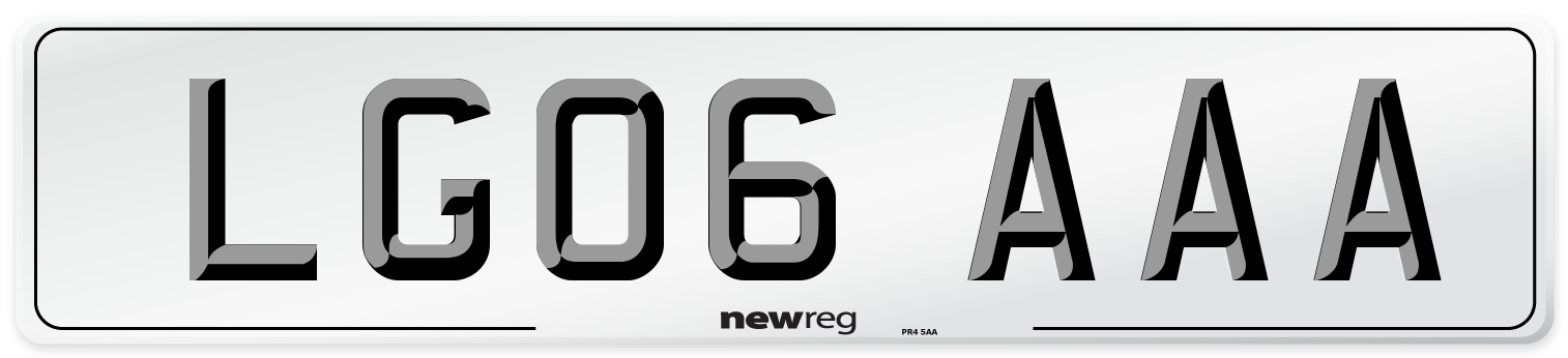LG06 AAA Number Plate from New Reg